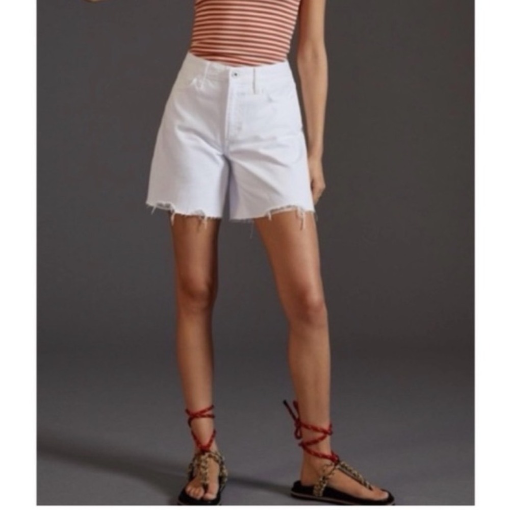 FAVORITE DAUGHTER White The Tommy Shorts Boyfriend Short Denim Size 27